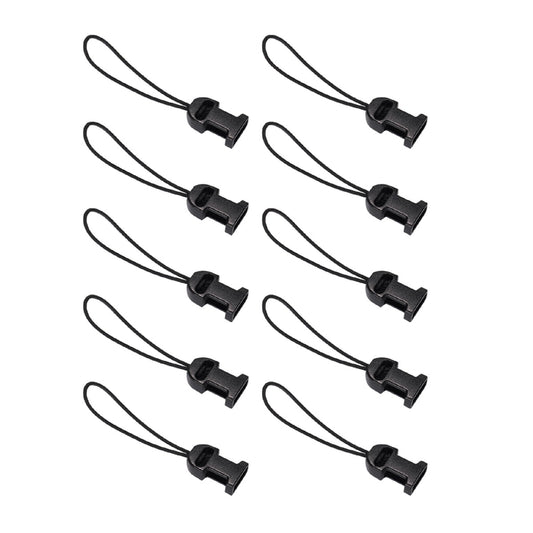 Squids 3133 10-pack Black Scanner Lanyard - Loop Attachments (10-Pack)