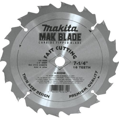 Makita A-90009-B-10 7‘1/4" 16T Carbide‘Tipped Circular Saw Blade, 10/pk