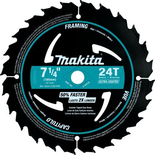 Makita A-94530-10 7‘1/4" 24T Carbide‘Tipped Ultra‘Coated Circular Saw Blade, Framing, 10/pk