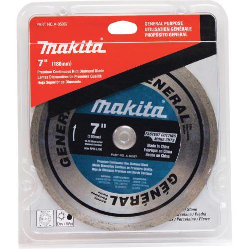 Makita A-95087 7" Diamond Blade, Continuous Rim, General Purpose