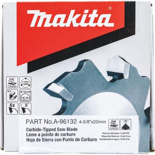 Makita A-96132 4˜5/8" (3 mm) Aluminum Grooving Carbide˜Tipped Saw Blade, 90º