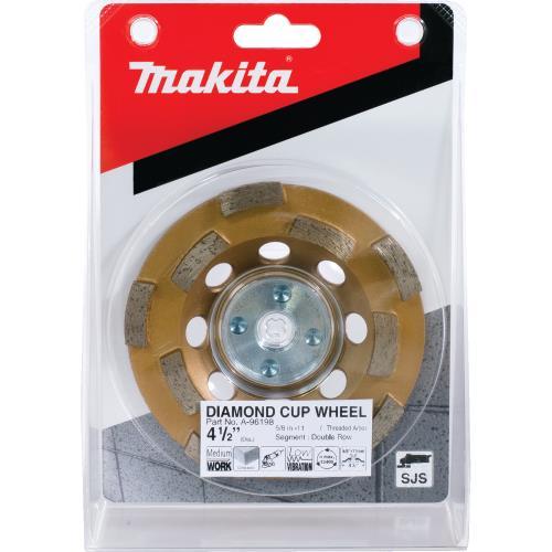 Makita A-96198 4‘1/2" Low‘Vibration Diamond Cup Wheel, Double Row