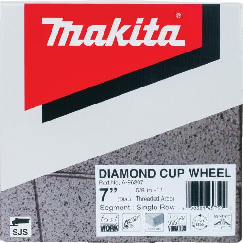 Makita A-96207 7" Low‘Vibration Diamond Cup Wheel, Single Row