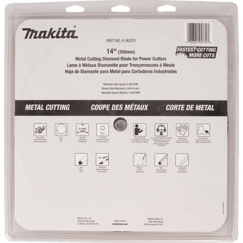 Makita A-96229 14" Diamond Blade, Segmented, Metal Cutting