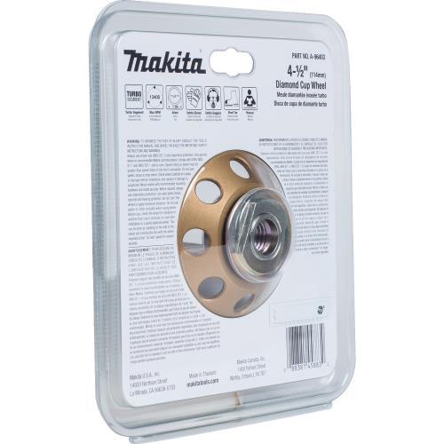 Makita A-96403 4‘1/2" Low‘Vibration Diamond Cup Wheel, 8 Segment Turbo