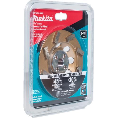 Makita A-96403 4‘1/2" Low‘Vibration Diamond Cup Wheel, 8 Segment Turbo