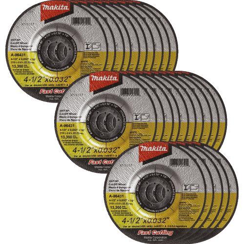 Makita A-96431-25 4‘1/2" x .032" x 7/8" Depressed Center Ultra Thin Cut‘Off Wheel, Stainless, 25/pk