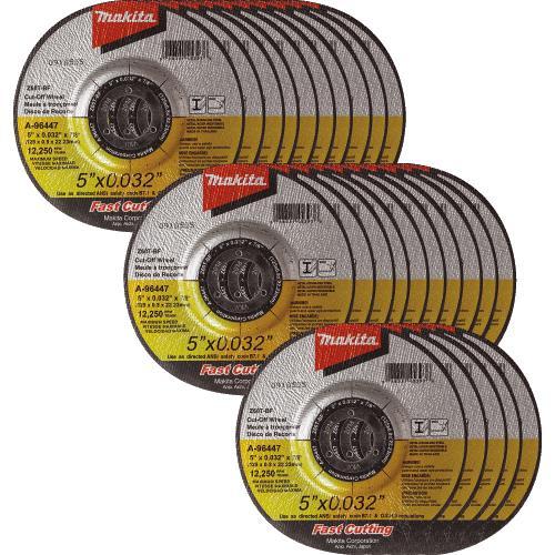 Makita A-96447-25 5" x .032" x 7/8" Depressed Center Ultra Thin Cut‘Off Wheel, Stainless, 25/pk