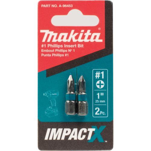 Makita A-96453 ImpactX #1 Phillips 1³ Insert Bit, 2/pk