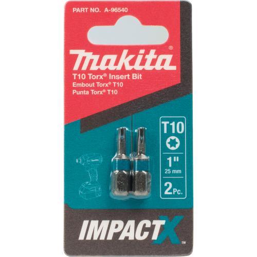 Makita A-96540 ImpactX T10 Torx® 1³ Insert Bit, 2/pk