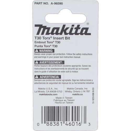 Makita A-96590 ImpactX T30 Torx® 1³ Insert Bit, 2/pk