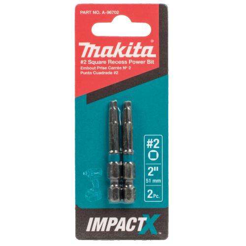 Makita A-96702 ImpactX #2 Square Recess 2³ Power Bit, 2/pk