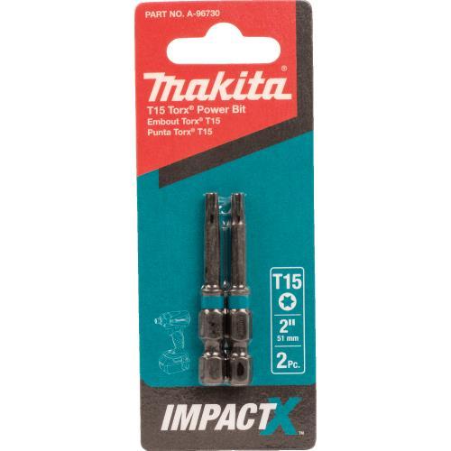 Makita A-96730 ImpactX, T15 Torx® 2³ Power Bit, 2/pk