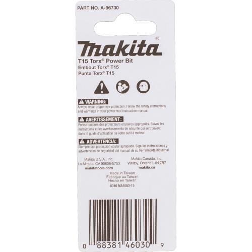 Makita A-96730 ImpactX, T15 Torx® 2³ Power Bit, 2/pk