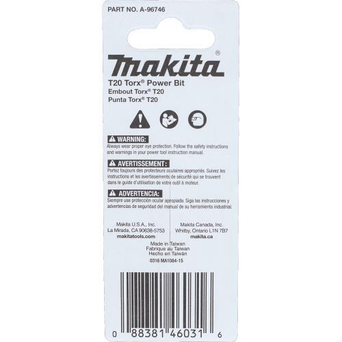 Makita A-96746 ImpactX, T20 Torx® 2³ Power Bit, 2/pk