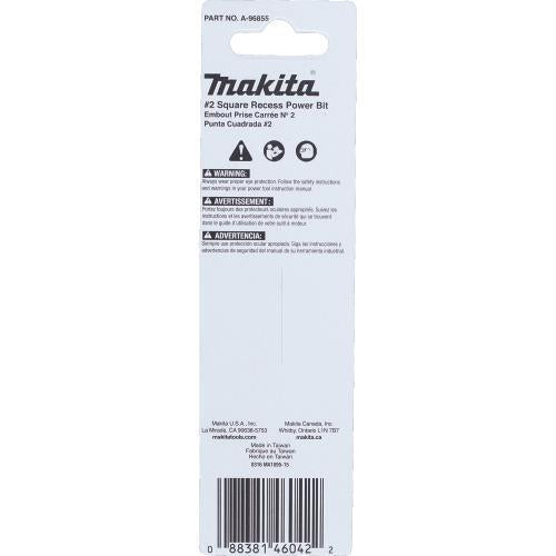 Makita A-96855 ImpactX #2 Square Recess 3˜1/2³ Power Bit