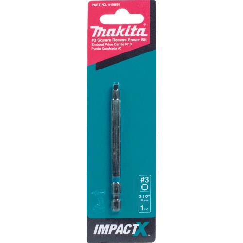 Makita A-96861 ImpactX #3 Square Recess 3˜1/2³ Power Bit