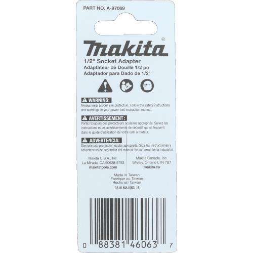 Makita A-97069 ImpactX, 1/2³ x 2³ Socket Adapter