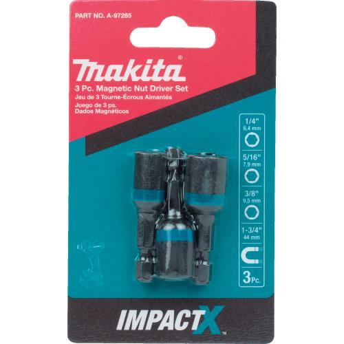 Makita A-97265 ImpactX, 3 Pc. 1‘3/4³ Magnetic Nut Driver Set