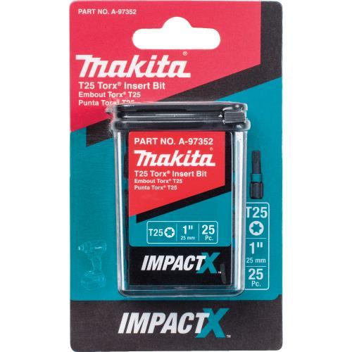 Makita A-97352 ImpactX, T25 Torx® 1³ Insert Bit, 25/pk