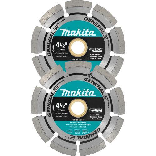 Makita A-97623 4‘1/2" Diamond Blade, Segmented, General Purpose, 2/pk