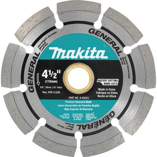 Makita A-97623 4‘1/2" Diamond Blade, Segmented, General Purpose, 2/pk