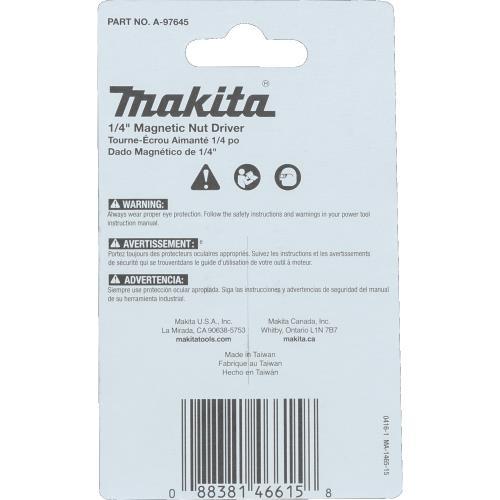 Makita A-97645 ImpactX, 1/4³ x 1‘3/4³ Magnetic Nut Driver, 3/pk