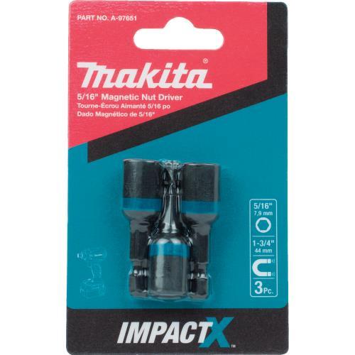 Makita A-97651 ImpactX, 5/16³ x 1‘3/4³ Magnetic Nut Driver, 3/pk