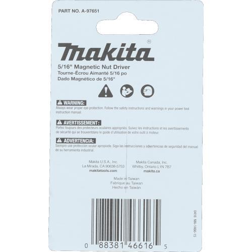 Makita A-97651 ImpactX, 5/16³ x 1‘3/4³ Magnetic Nut Driver, 3/pk