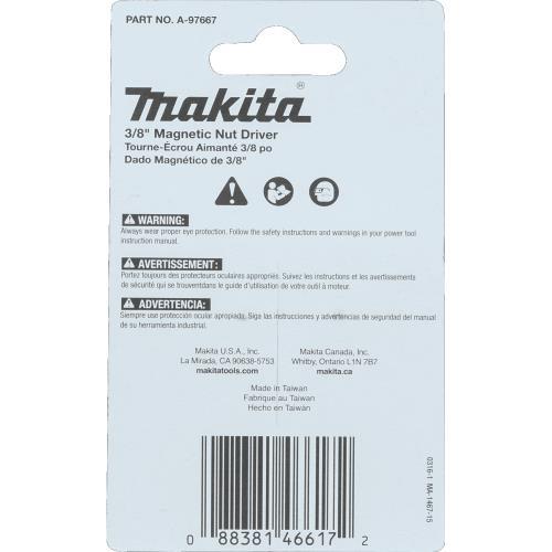 Makita A-97667 ImpactX, 3/8³ x 1‘3/4³ Magnetic Nut Driver, 3/pk