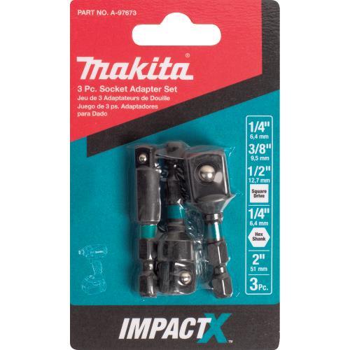 Makita A-97673 ImpactX, 3 Pc. 2³ Socket Adapter Set