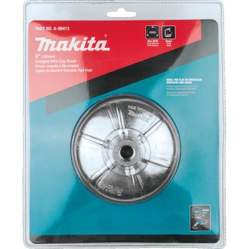 Makita A-98413 6" Crimped Wire Cup Brush, 5/8"‘11