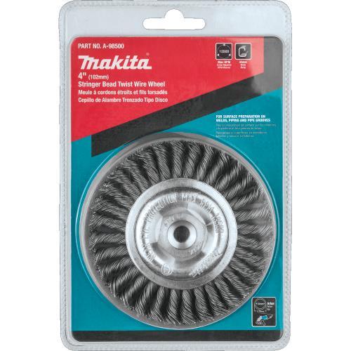 Makita A-98500 4" Stringer Bead Twist Wire Wheel, M10 x 1.25