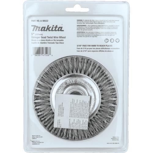 Makita A-98522 5" Stringer Bead Twist Wire Wheel, 5/8"‘11