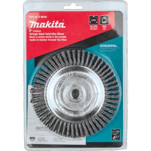 Makita A-98538 6" Stringer Bead Twist Wire Wheel, 5/8"‘11