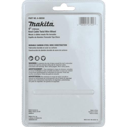 Makita A-98550 4" Knot Cable Twist Wire Wheel, M10 x 1.25