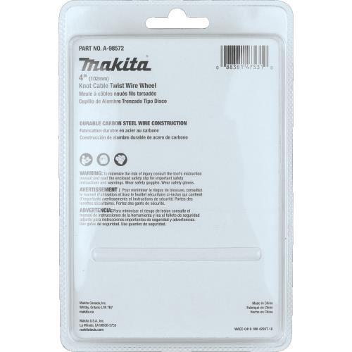 Makita A-98572 4" Knot Cable Twist Wire Wheel, 5/8"‘11