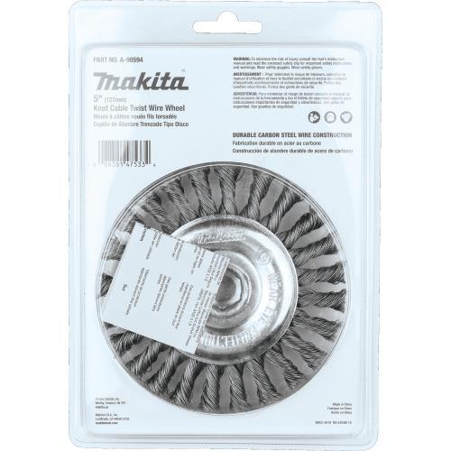 Makita A-98594 5" Knot Cable Twist Wire Wheel, 5/8"‘11