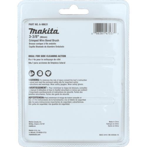 Makita A-98631 3‘3/8" Crimped Wire Bevel Brush, M10 x 1.25