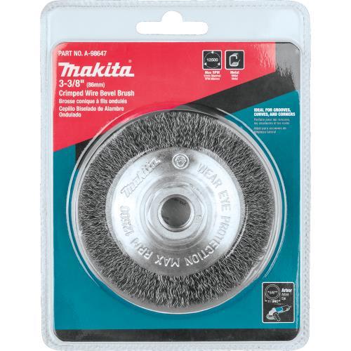 Makita A-98647 3‘3/8" Crimped Wire Bevel Brush, 5/8"‘11