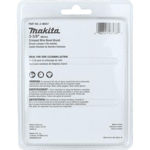 Makita A-98647 3‘3/8" Crimped Wire Bevel Brush, 5/8"‘11