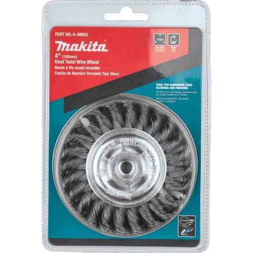 Makita A-98653 4" Knot Twist Wire Wheel, M10 x 1.25