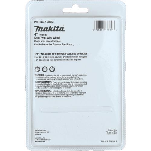 Makita A-98653 4" Knot Twist Wire Wheel, M10 x 1.25