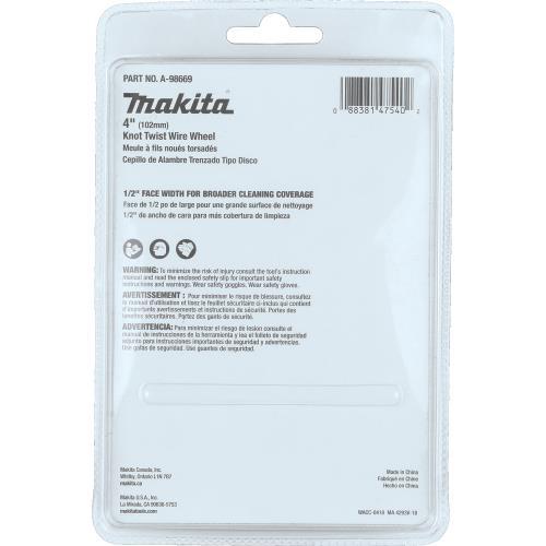 Makita A-98669 4" Knot Twist Wire Wheel, 5/8"‘11