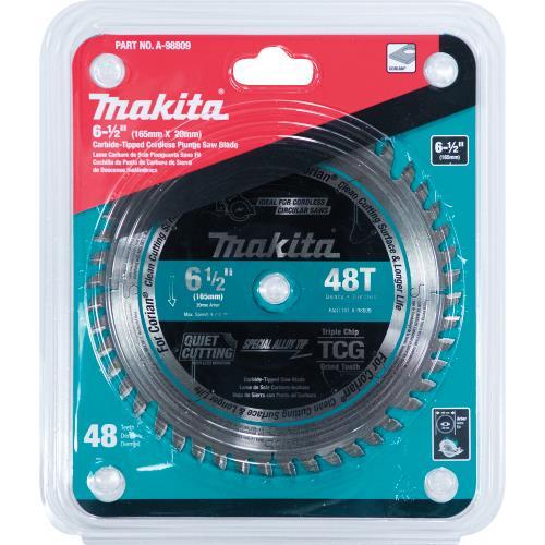 Makita A-98809 6‘1/2" 48T Carbide‘Tipped Cordless Plunge Saw Blade