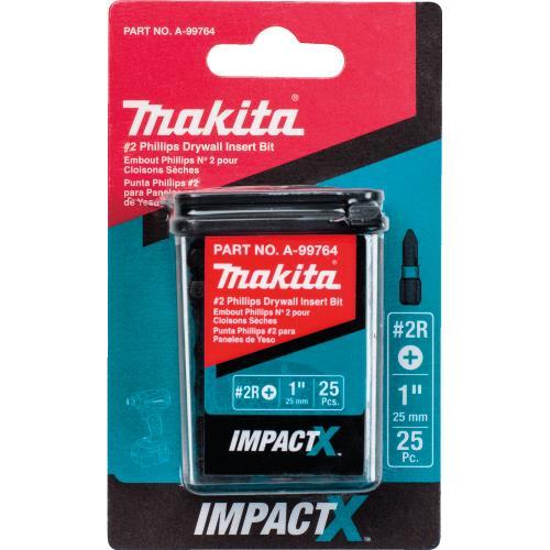 Makita A-99764 ImpactX, #2 Phillips Drywall 1³ Insert Bit, 25/pk