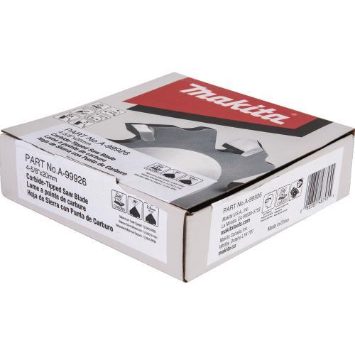 Makita A-99926 4‘5/8" (2 mm) Aluminum Grooving Carbide‘Tipped Saw Blade, 90º