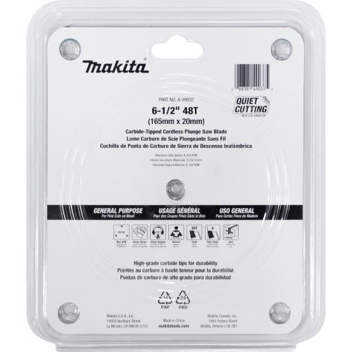 Makita A-99932 6‘1/2" 48T Carbide‘Tipped Cordless Plunge Saw Blade