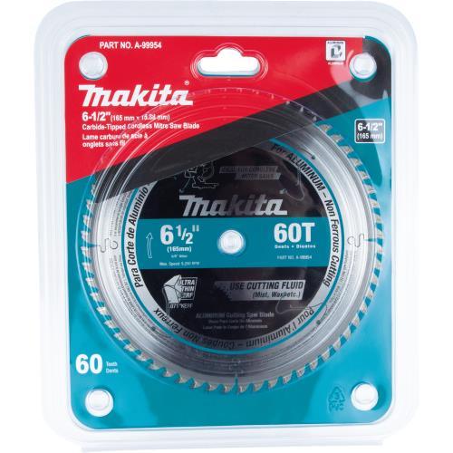 Makita A-99954 6‘1/2" 60T Carbide‘Tipped Ultra‘Thin Kerf Saw Blade, Aluminum