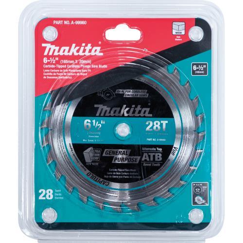 Makita A-99960 6‘1/2" 28T Carbide‘Tipped Cordless Plunge Saw Blade